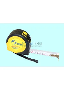 Рулетка  10 метров х 32мм с фиксатором обрезиненная 
