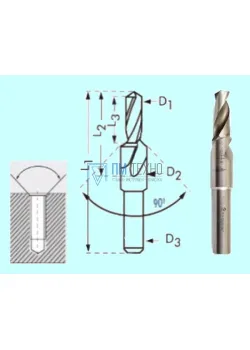 Сверло М16 (D18,0 и d14,0)  90° ц/х Р6АМ5 