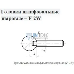 Головка абразивная 16х 6 F2W(ГШ) 63С F60(25Н) O(СТ1) с хвостовиком 