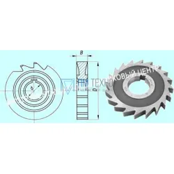 Фреза дисковая пазовая  100х14х32 Р6М5, Z=20