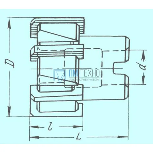 Развертка d100,0x40х75х40 А3 насадная Р6М5 со вставными ножами Z=10