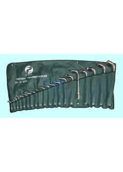 Набор ключей Торцевых коленчатых 2-х сторонних из 20-ти шт. 6-36мм хром, в сумке 
