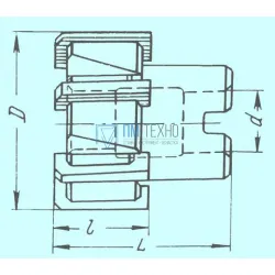 Развертка d100,0x55x90х40 H9 насадная Р6М5 со вставными ножами Z=10