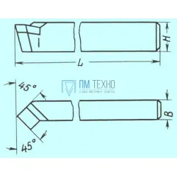 Резец Проходной отогнутый 40х25х200 ВК8