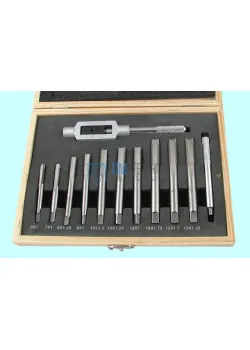 Вороток и 10 метчиков М6-М12 Р18 в дер. коробке (11 поз.) 