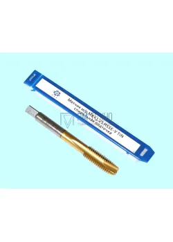 Метчик М 8,0 (1,25) м/р.HSSЕ-V (GV3) спиральная подточка, покрытие TiN ISO 529 