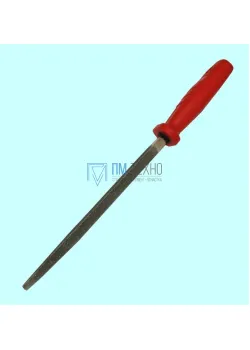 Напильник алмазный 3-х гранный 250мм (р.ч. 235мм) 125/100 с пластмассовой ручкой 