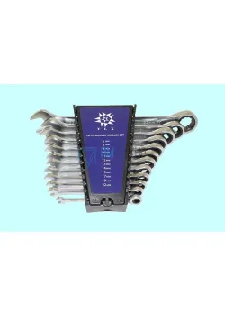 Набор ключей Комбинир. из 12-ти шт. (рожк. и накид. с трещеткой) (6-22мм) на клипсе 