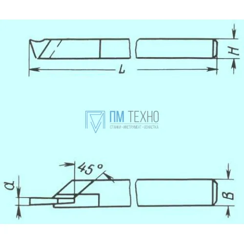 Резец Отрезной 25х20х170х5 Т5К10