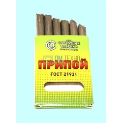 Припой ПОС-61, 150гр. ПТ КР8,0(стержни d8мм) ГОСТ 21931-76