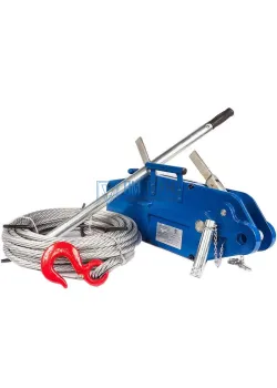 Лебедка рычажная тросовая TOR МТМ 800 0,8 т L=20м (стальной корпус)
