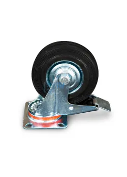 Колесо поворотное резина SCb 55 125 мм с тормозом 
(N)