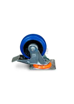 Колесо поворотное резина SRCLb 42 100 мм с тормозом 
(N)