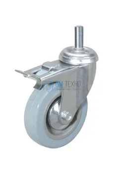 Колесо аппаратное поворотное SCtgb 42 100 мм 
с болтом и тормозом