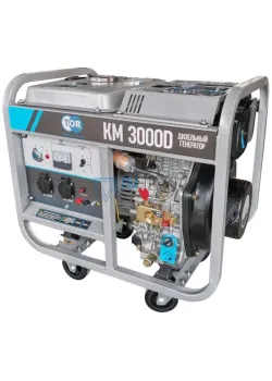 Генератор дизельный TOR KM3000D 3,0 кВт 220В 15 л 
с кнопкой запуска