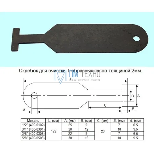 Скребок стальной 3/4