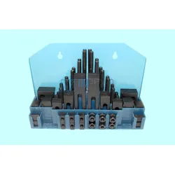 Набор клиновых ступенчатых прижимов из 58-ми предм., паз17,7мм М14х2 в металлическом футляре (YT-0207) 