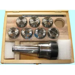 Патрон Цанговый с хвостовиком КМ3  (М12х1.75) с набором цанг ER40 из  7шт (6-25мм) 