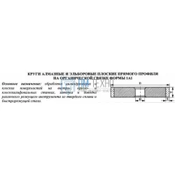 Круг алмазный 1А1(плоский прямого профиля) 150х20х3х32 АС4  80/63 100% В2-01, 122,0 карат