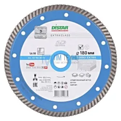 Диск отрезной алмазный Для сухой резки 1A1R 180х2,4х9х22,23  Turbo 
Extra с непрерывной реж. кромкой