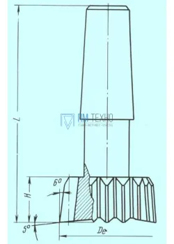 Долбяк хвостовой прямозубый m5,0 к/х Do 38мм Z=11  а=20° В32 Р6М5