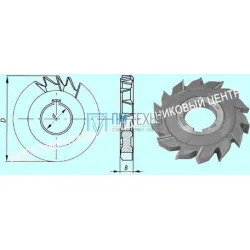 Фреза дисковая 3-х сторонняя 125х14х32, Z=14 Т15К6 с разнонаправл.зубьями