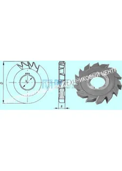 Фреза дисковая 3-х сторонняя 125х14х32, Z=14 Т15К6 с разнонаправл.зубьями