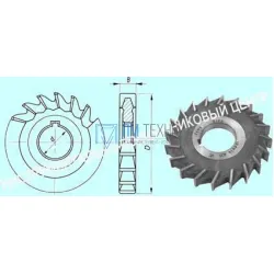 Фреза дисковая 3-х сторонняя 100х12х32, Z=18 Р6М5