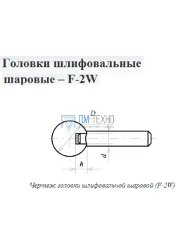 Головка абразивная 10х 3 F2W(ГШ) 25А F60(25Н) O(СТ1) с хвостовиком 