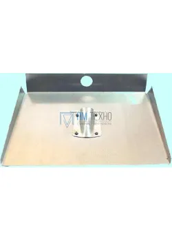 Лопата снегоуборочная 500х375мм трехбортная алюминевая, без черенка