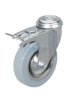 Колесо аппаратное поворотное SChgb 93 75 мм под болт с тормозом (N)