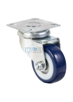 Колесо аппаратное поворотное SCv 25 50 мм (синяя резина)