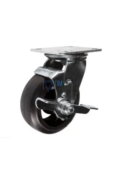 Колесо большегрузное поворотное SCdb 63 150 
мм обрезиненное с тормозом РФ