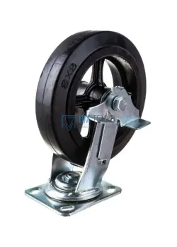 Колесо большегрузное поворотное SCdb 80 200 
мм обрезиненное с тормозом РФ