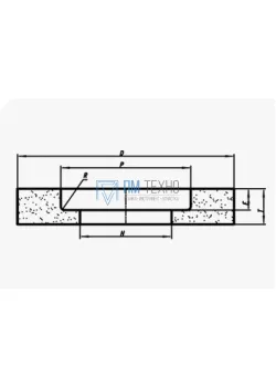 Круг ПВ  300х 50х127 25А 25 СМ1  (WA F60 K) (ВАЗ) с выточкой