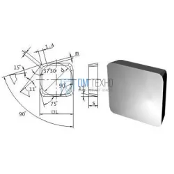 Пластина SPKN  - 1504  EDR  МС318 (К15) квадратная (03371) гладкая без отверстия с зачистными фаска