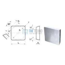 Пластина SPUN  - 120408  ВК8(В35) квадратная (03311) гладкая односторонняя нор.точности без отверстия