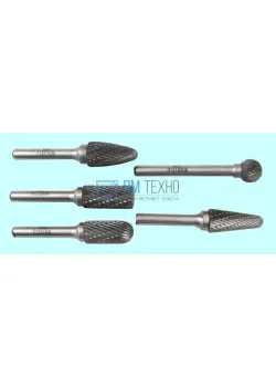 Набор борфрез тв. сплав. из  5шт. D12х(10-28)х6мм Х-образная насечка (CSS05-1005D) 