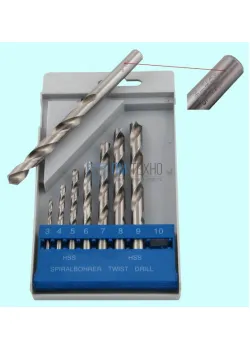 Набор сверл По металлу из  8 шт. (d3,4,5,6,7,8,9,10мм) вышлиф. Р6М5 в пластмассовом футляре (Н802) 