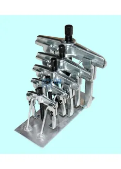 Набор съемников 2-х захватных передвижных из 5-ти шт. на подставке 