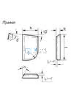 Пластина 67390 Т5К10 правая(16х10х5х6х8гр) (для подрезн, проходн, расточн и револьверн. резцов)