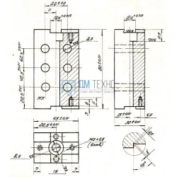 Опора Прямоугольная  80х 45х 30 крепежная под паз 12мм (ДСП-19) (восст.)