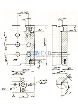 Опора Прямоугольная  80х 45х 30 крепежная под паз 12мм (ДСП-19) (восст.)