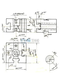 Опора Квадратная  60х 60х 40 с Т-образными пазами 12мм (ДСП-14) (восст.)