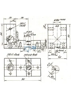Опора Плавающая  90х 60х 45 угловая с установочным отверстием d18мм, под паз 12мм (УЗСП-15/1) (восст.)
