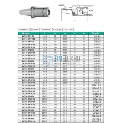 Патрон Цанговый с хвостовиком 7:24-50 ГОСТ 25827 исп.2  для станков с ЧПУ под цанги ЕR50 (DAT50-ER50-100) 
