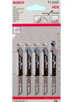 Пилка для электролобзиков По дереву T144D HCS 190235 (5шт. уп.)