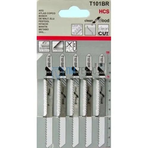 Пилка для электролобзиков По дереву T101BR HCS 190253 (5шт. уп.)