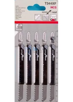 Пилка для электролобзиков По дереву T344D HCS удл.-132мм (5шт. уп.)