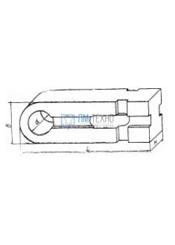 Планка 172х 45х 20 с установочным отверстием d 26мм, под паз 12мм передвижная (восстановленная)